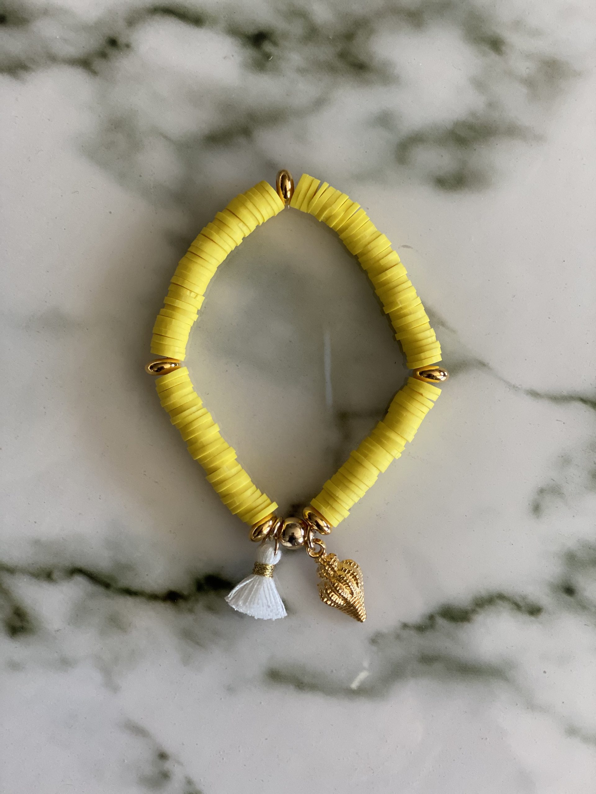 Schep Vergelden Getalenteerd JoJa Jewellery – armband geel met schelp – Label2Love